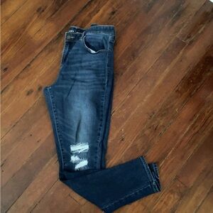 Old Navy Blue Skinny Jeans with Distressed Detailing